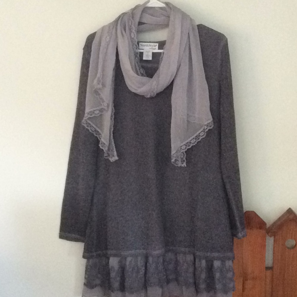 Sweater with scarf